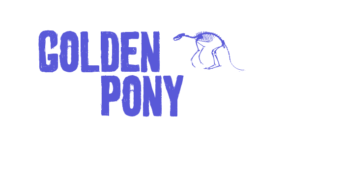 golden 0 pony Font