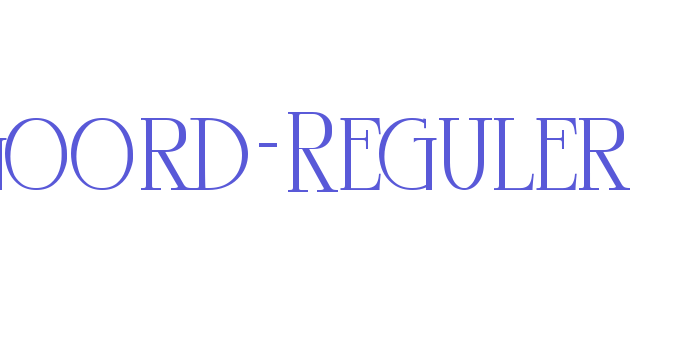 goord-Reguler Font Download