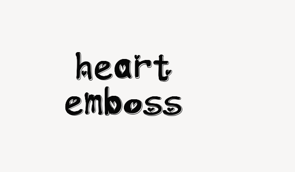 heart emboss Font