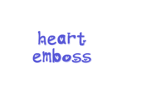 heart emboss Font