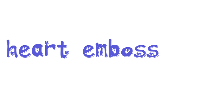 heart emboss Font Download