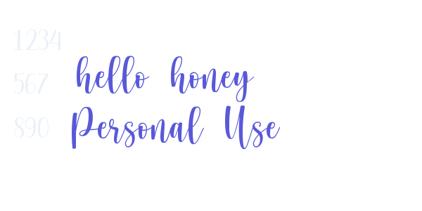 hello honey – Personal Use font free