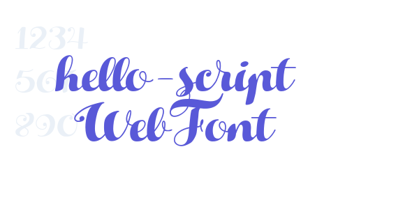 hello-script WebFont font