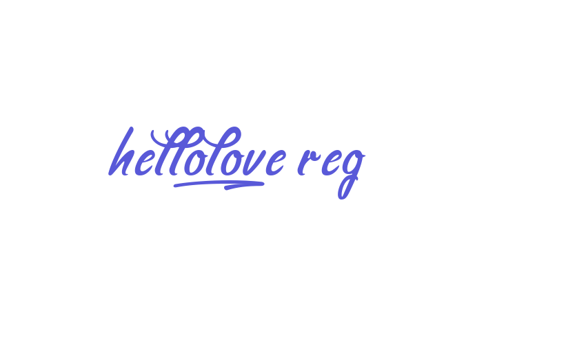 hello_love reg Font Download