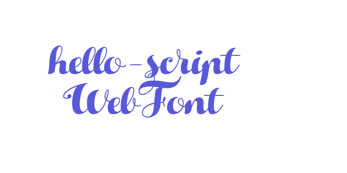 hello-script WebFont Font Download