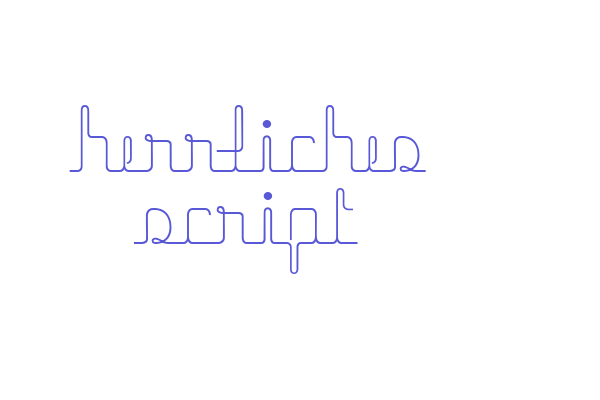 herrliches script Font