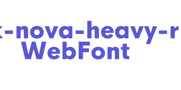 hk-nova-heavy-r WebFont Font Download