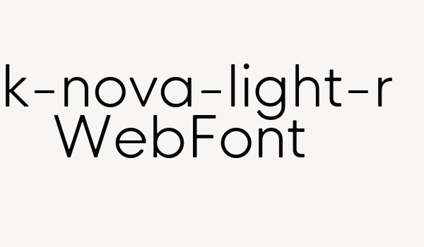 hk-nova-light-r WebFont Font