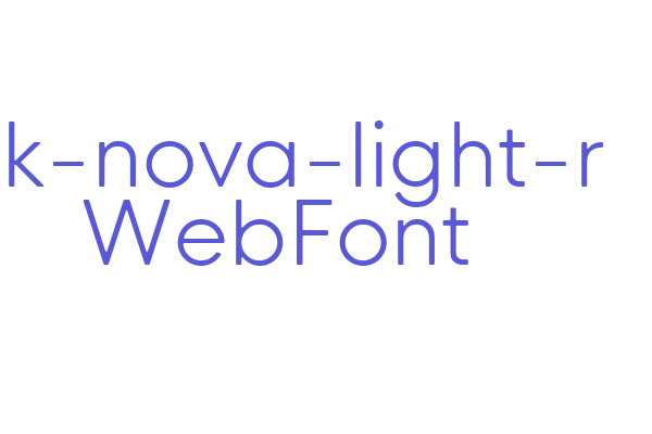 hk-nova-light-r WebFont Font