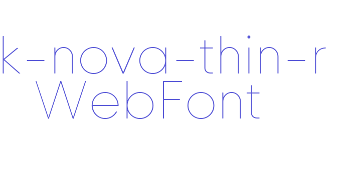 hk-nova-thin-r WebFont Font