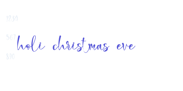 holi christmas eve font free