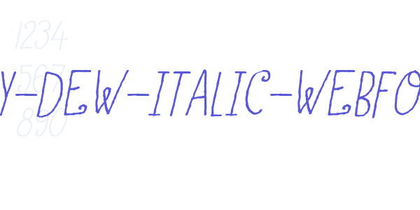 honey-dew-italic-webfont font free