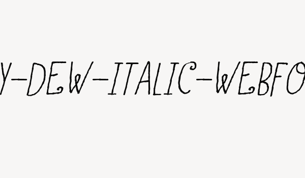 honey-dew-italic-webfont Font