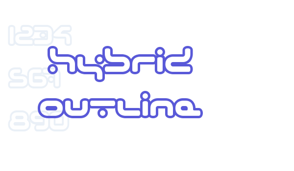 hybrid Outline Font