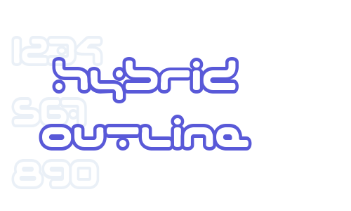 hybrid Outline Font Download