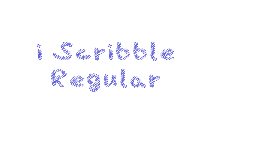 i Scribble Regular Font