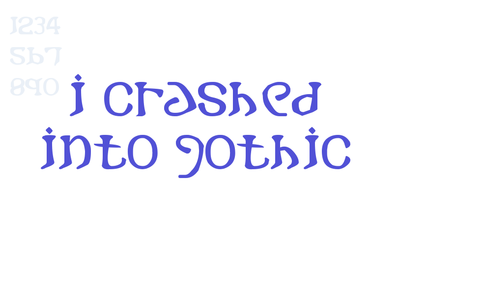 i crashed into gothic-font-download