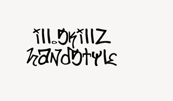 ill.skillz handstyle Font