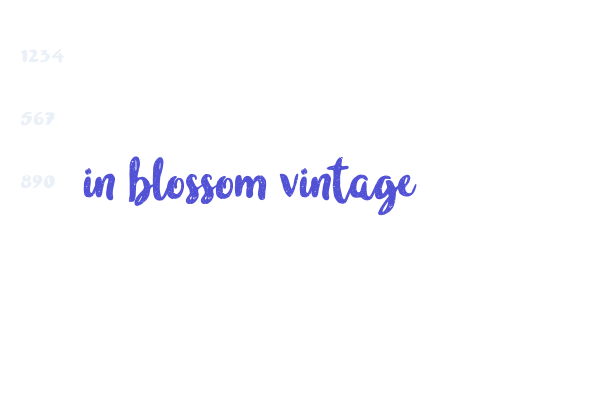 in blossom vintage