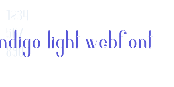 indigo-light-webfont font free