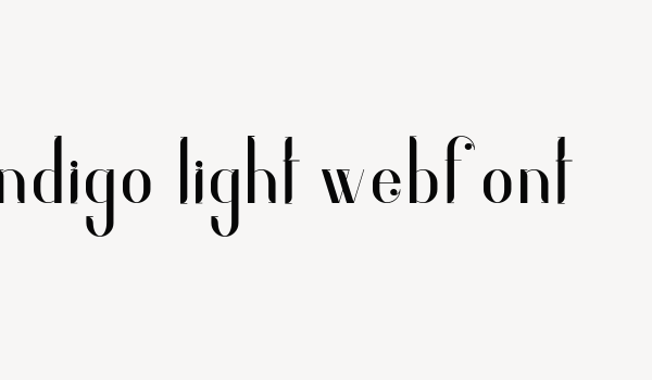 indigo-light-webfont Font