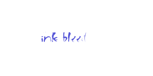 ink bleed font free