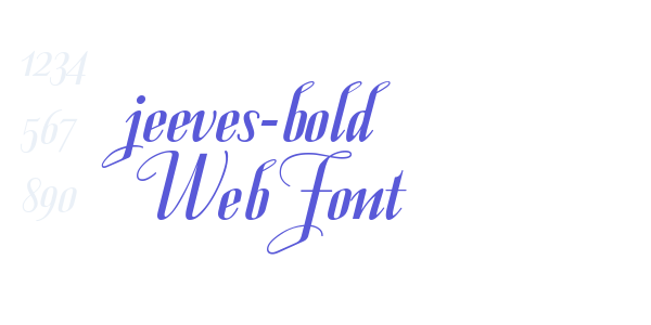 jeeves-bold WebFont font