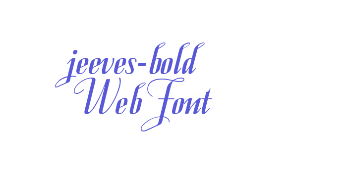 jeeves-bold WebFont Font Download