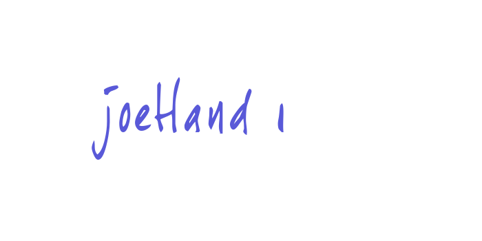 joeHand 1 Font Download