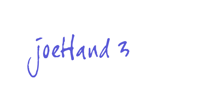 joeHand 3 Font Download