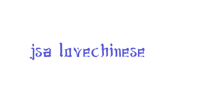 jsa lovechinese Font Download