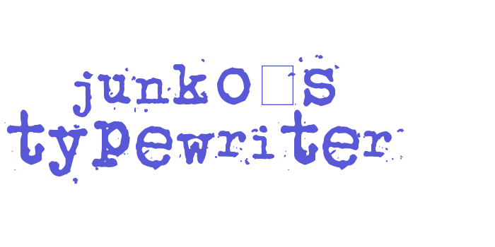 junko’s typewriter Font Download