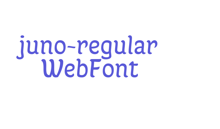 juno-regular WebFont Font