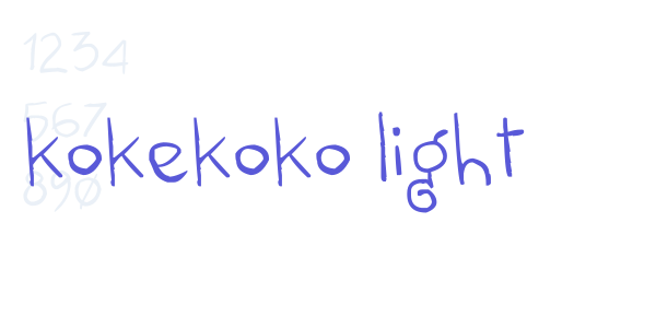 kokekoko light font free