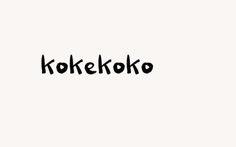 kokekoko Font