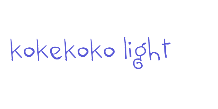 kokekoko light Font Download