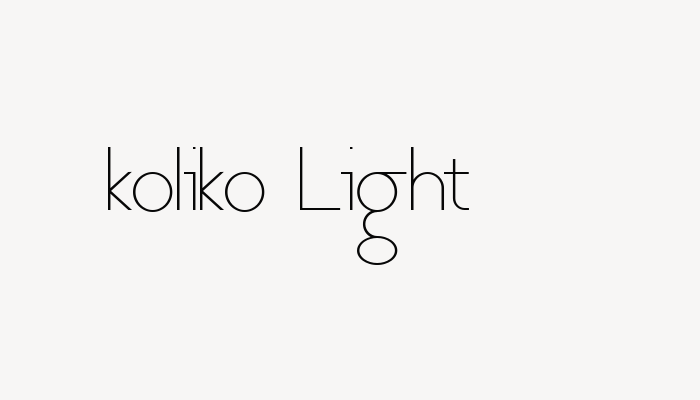 koliko Light font download