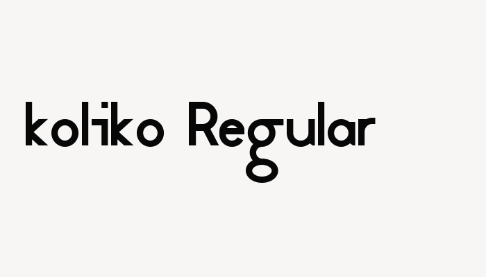 koliko Regular font download