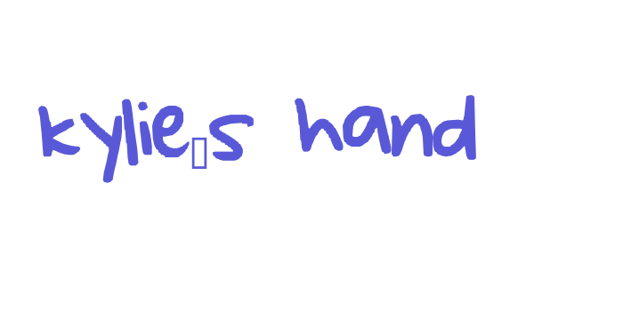 kylie’s hand Font Download