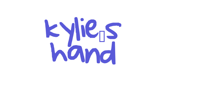 kylie’s hand Font