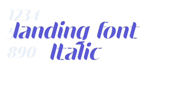 landing font Italic font free