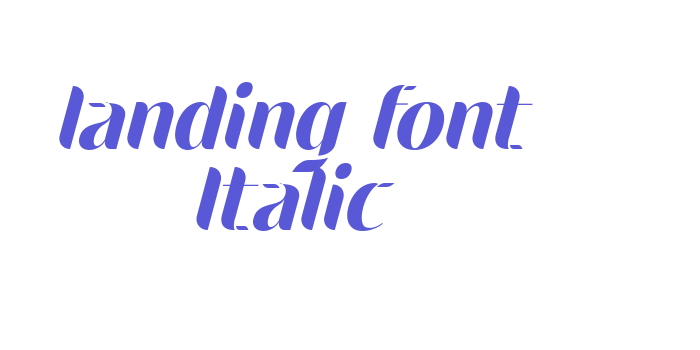 landing font Italic Font Download