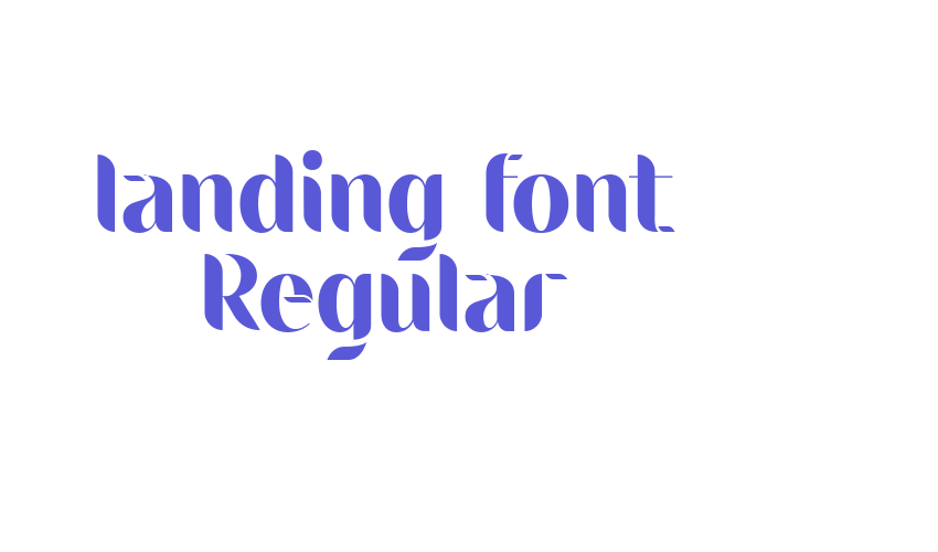 landing font Regular Font