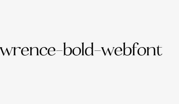 lawrence-bold-webfont Font