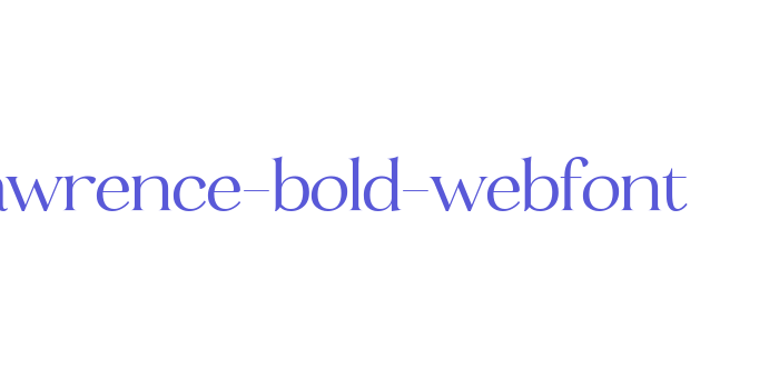 lawrence-bold-webfont Font Download