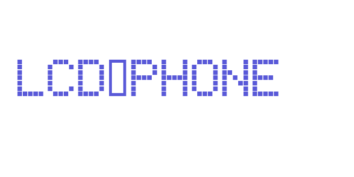 lcd phone Font Download