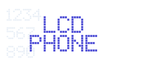 lcd phone-font-download