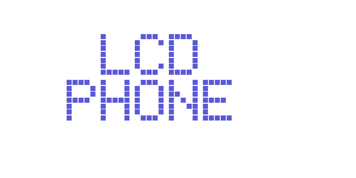 lcd phone Font