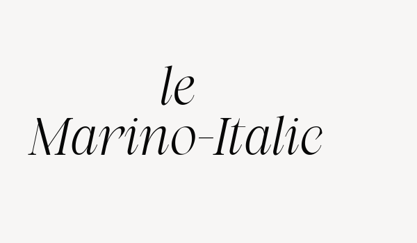 le Marino-Italic Font