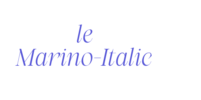 le Marino-Italic Font Download